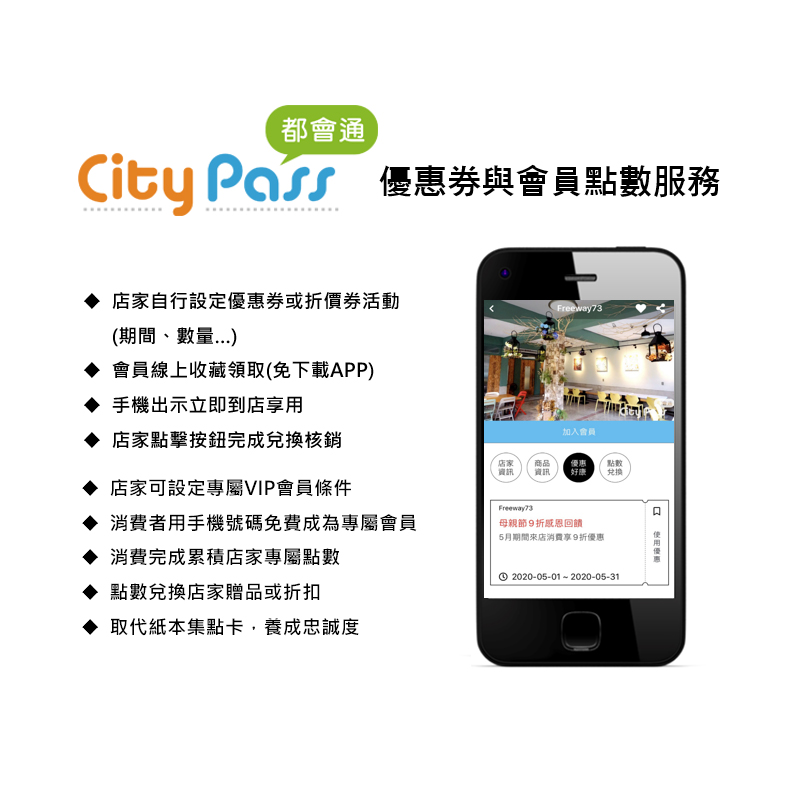 CityPass都會通 優惠券與會員點數服務