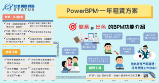 Status PowerBPM 企業工作管理流程-中小企業工作管理流程助攻方案